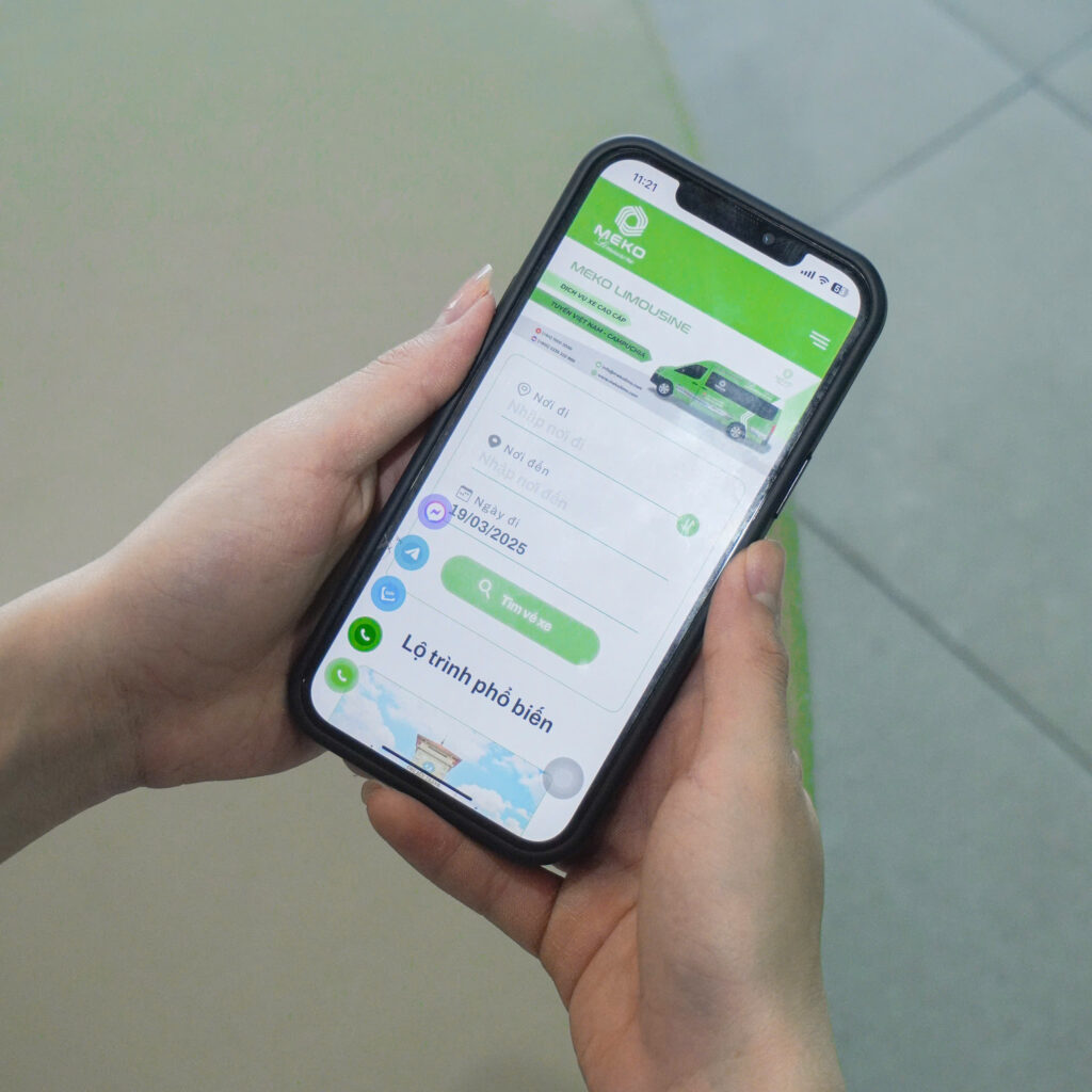 Chủ động hơn khi đặt vé qua app/website MEKO Limousine