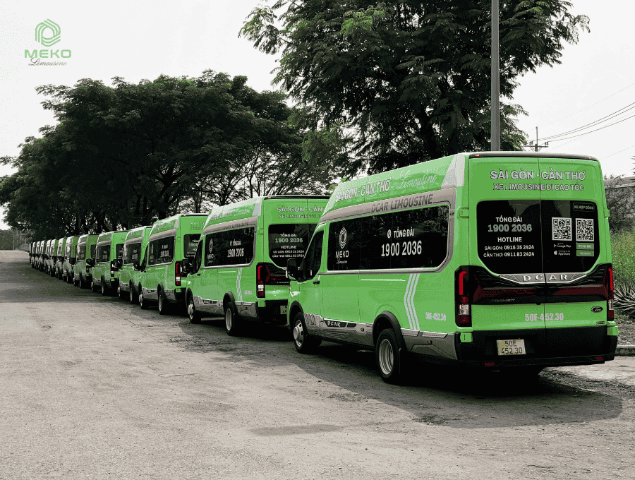 Đội xe MEKO Limousine đời mới sẵn sàng phục vụ khách hàng đặt vé xe limousine đi Cần Thơ và Sài Gòn.
